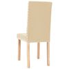 vidaXL Sillas de comedor 2 unidades tela color crema