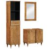 vidaXL Conjunto de muebles de ba&ntilde;o 3 piezas madera maciza de mango