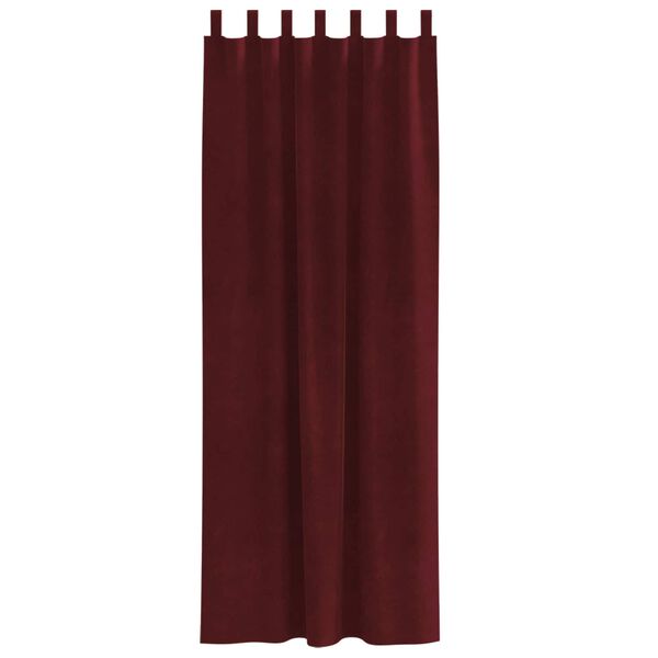 vidaXL Cortinas opacas 2 pcs Rojo vino 140 x 225 cm Terciopelo