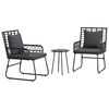 vidaXL Conjunto de Comedor de Jard&iacute;n 3 uds. Negro y Antracita
