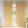 vidaXL Cortinas Opacas con Anillas 2 pcs Beige 225 x 140 cm Poli&eacute;ster