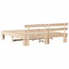 vidaXL Estructura de cama Natural 200 x 200 cm Madera de pino macizo