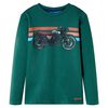 vidaXL Camiseta infantil de manga larga verde 128