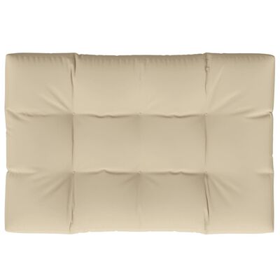 vidaXL Cojín para sofá de palets de tela beige 120x80x12 cm