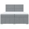 vidaXL Cama box spring con colch&oacute;n tela gris claro 200x200 cm