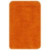 vidaXL Conjunto de alfombrillas de ba&ntilde;o de tela 3 piezas naranja