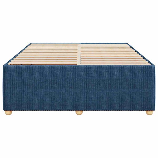 vidaXL Cama sin colchón tela azul 160x200 cm