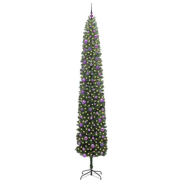 vidaXL &Aacute;rbol de Navidad artificial Verde 270 cm PVC, Acero y Pl&aacute;stico