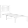 vidaXL Estructura cama sin colchón con cabecero metal blanco 75x190 cm