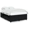 vidaXL Estructura de cama sin colch&oacute;n terciopelo negro 160x200 cm