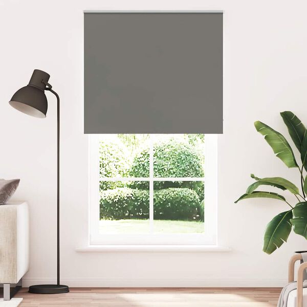 vidaXL Estor Enrollable Opaco gris 135x230 cm Tela Ancho 131,6 cm