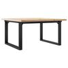 vidaXL Mesa de centro marco O madera maciza pino y acero 80x80x45,5 cm