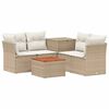 vidaXL Juego de Sof&aacute; 6 uds. Beige y blanco crema