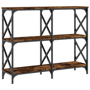 vidaXL Mesa consola madera de ingenier&iacute;a roble ahumado 100x28x80,5 cm