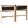 vidaXL Cabecero tapizado Gris oscuro 140 cm Madera de pino macizo