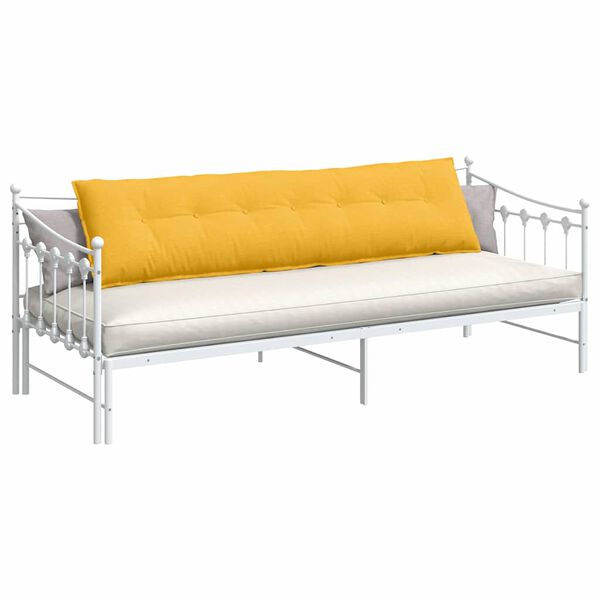 vidaXL Coj&iacute;n de Espalda Amarillo Claro 200 x 50 cm Tela de pana