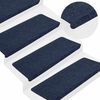 vidaXL Alfombrilla autoadhesiva escalera 30 uds azul 65x24,5x3,5 cm