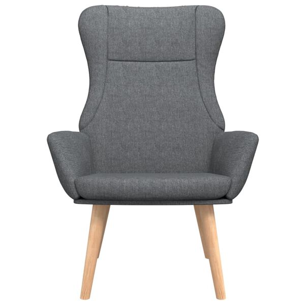 vidaXL Sillón de relax de tela gris oscuro