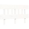 vidaXL Estructura de cama con cabecero madera maciza blanco 140x200 cm