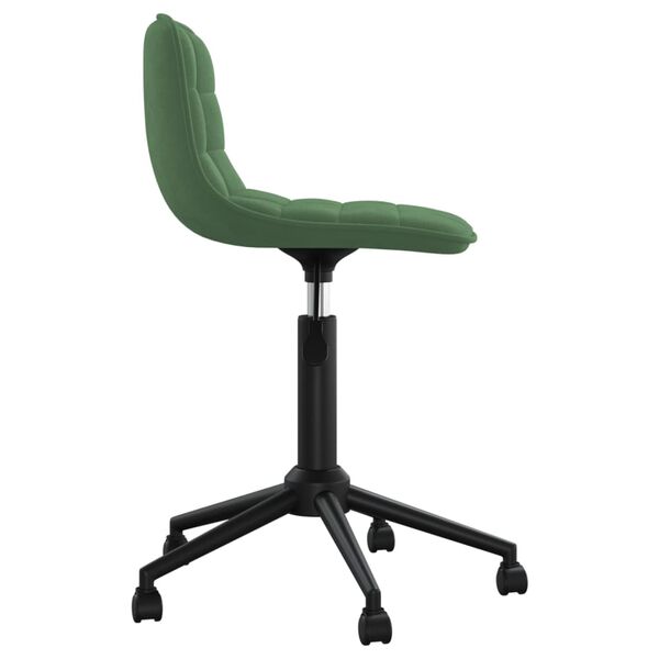 vidaXL Sillas de comedor giratorias 4 unidades terciopelo verde oscuro