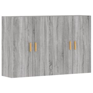 vidaXL Armarios de pared 2 uds madera de ingenier&iacute;a gris Sonoma