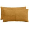 vidaXL Funda de almohada 2 pcs ALMELO Amarillo 40 x 80 cm pana
