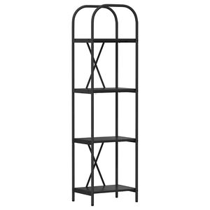 vidaXL Estante de libros 4 niveles 40 x 30 x 146 cm Roble Negro