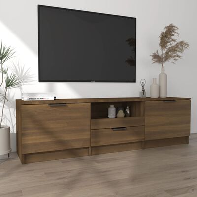 vidaXL Mueble para TV madera contrachapada roble marrón 140x35x40 cm