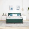 vidaXL Cama Box Spring LED Verde oscuro 140 x 190 cm Terciopelo