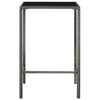 vidaXL Mesa alta de jard&iacute;n rat&aacute;n sint&eacute;tico y vidrio gris 70x70x110 cm