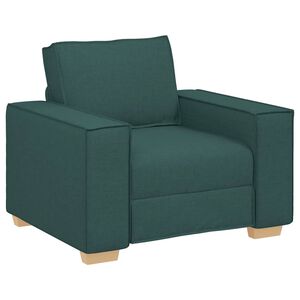 vidaXL Sill&oacute;n Sof&aacute; Tela Verde Oscuro 100x78x84 cm