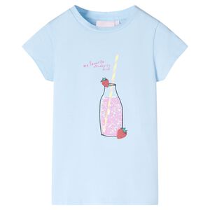 Camiseta infantil azul suave 104
