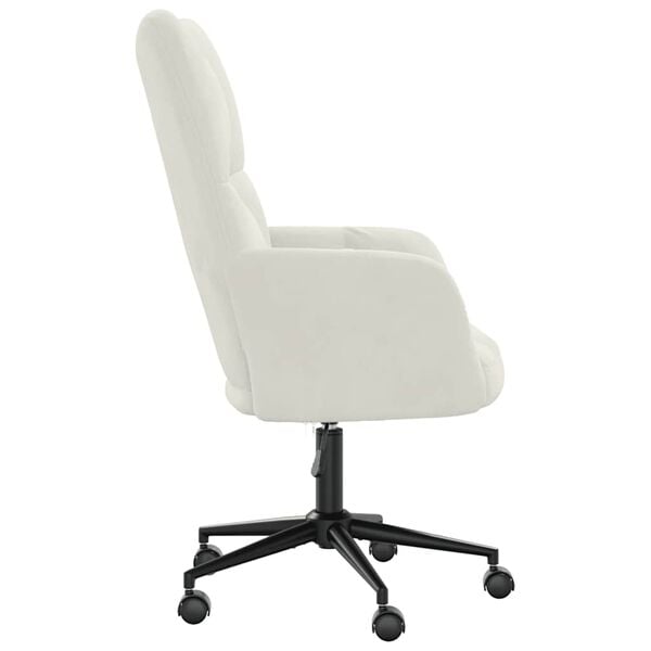 vidaXL Sill&oacute;n de relax de terciopelo color blanco crema