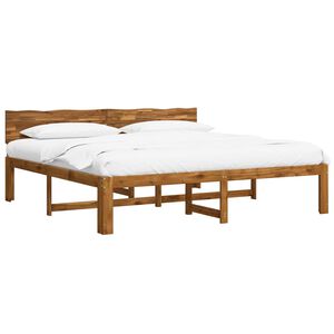 vidaXL Cama doble con cabecero ROSTOCK Natural 180 x 200 cm