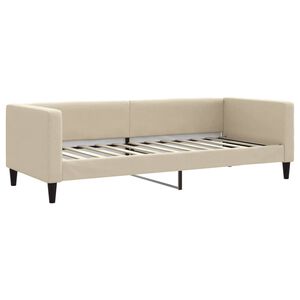vidaXL Sof&aacute; cama sin colch&oacute;n tela crema 80x200 cm