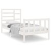 vidaXL Estructura de cama sin colch&oacute;n madera maciza blanco 75x190 cm