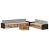 vidaXL Conjunto de sof&aacute;s de exterior 8 uds. Natural y Gris Claro