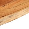 vidaXL Estante pared rectangular madera acacia borde vivo 80x20x2,5 cm
