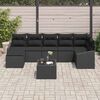 vidaXL Conjunto de sof&aacute; de jard&iacute;n 8 pcs Negro rat&aacute;n sint&eacute;tico