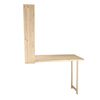 Esschert Design Mesa de bar de pared con estante abatible L natural