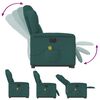 vidaXL Sill&oacute;n masaje el&eacute;ctrico reclinable elevable tela verde oscuro