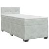 vidaXL Cama box spring con colch&oacute;n Gris Claro 90 x 200 cm Terciopelo