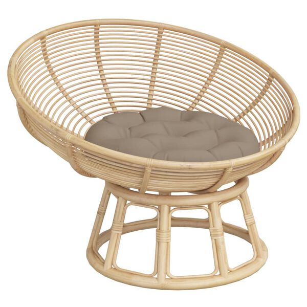 vidaXL Coj&iacute;n redondo tela Oxford gris taupe &Oslash; 60x11 cm