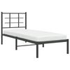 vidaXL Estructura cama sin colch&oacute;n con cabecero metal negro 75x190 cm