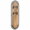 vidaXL Percheros de pared 4 ganchos 2 uds madera maciza mango rugosa