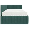 vidaXL Estructura de Cama Esquina con Colch&oacute;n 2 pcs Verde Terciopelo