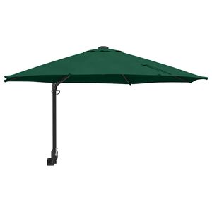 vidaXL Sombrilla de jard&iacute;n 248 x 248 x 148 cm Poli&eacute;ster y Acero Verde