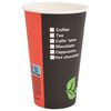 vidaXL Tazas de caf&eacute; de papel 1000 uds 16oz 400ml rojo y negro