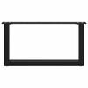 vidaXL Patas para mesa de centro en forma de U (2 unidades), color negro, 70 x (30-31) cm, acero