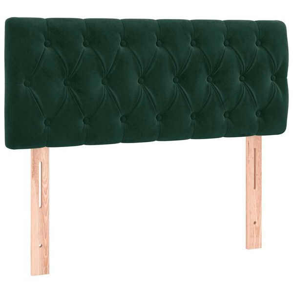 vidaXL Cabecero de terciopelo verde oscuro 90x7x78/88 cm